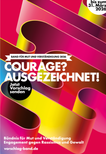 Plakat: „Courage? Ausgezeichnet!“
