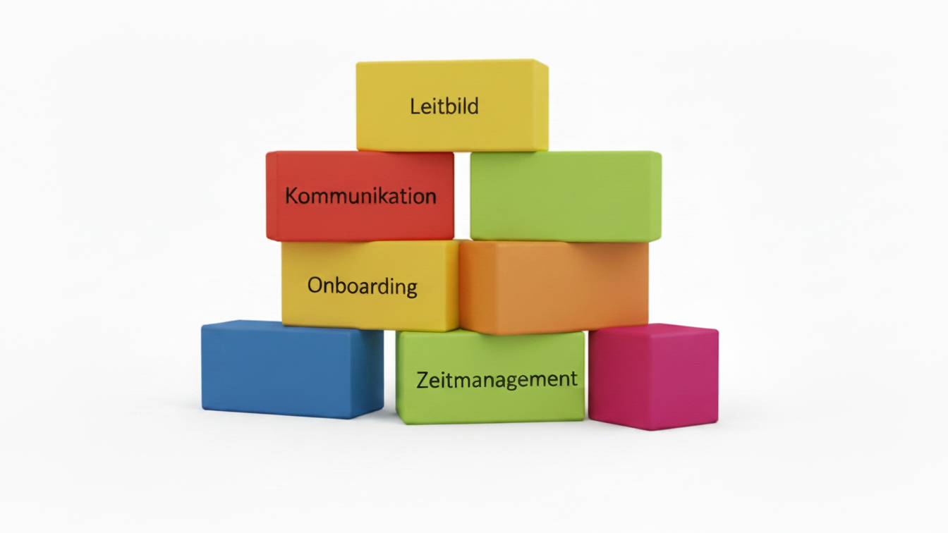 Bunte Bausteine mit Begriffen